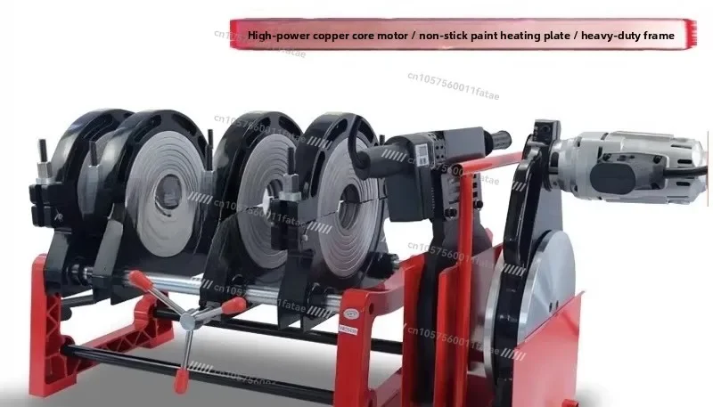 Manual Double Column Butt Welder, Hand-cranked PE Pipe Hot Melt Welding Butt Welder Pipe Welder 63-200/160