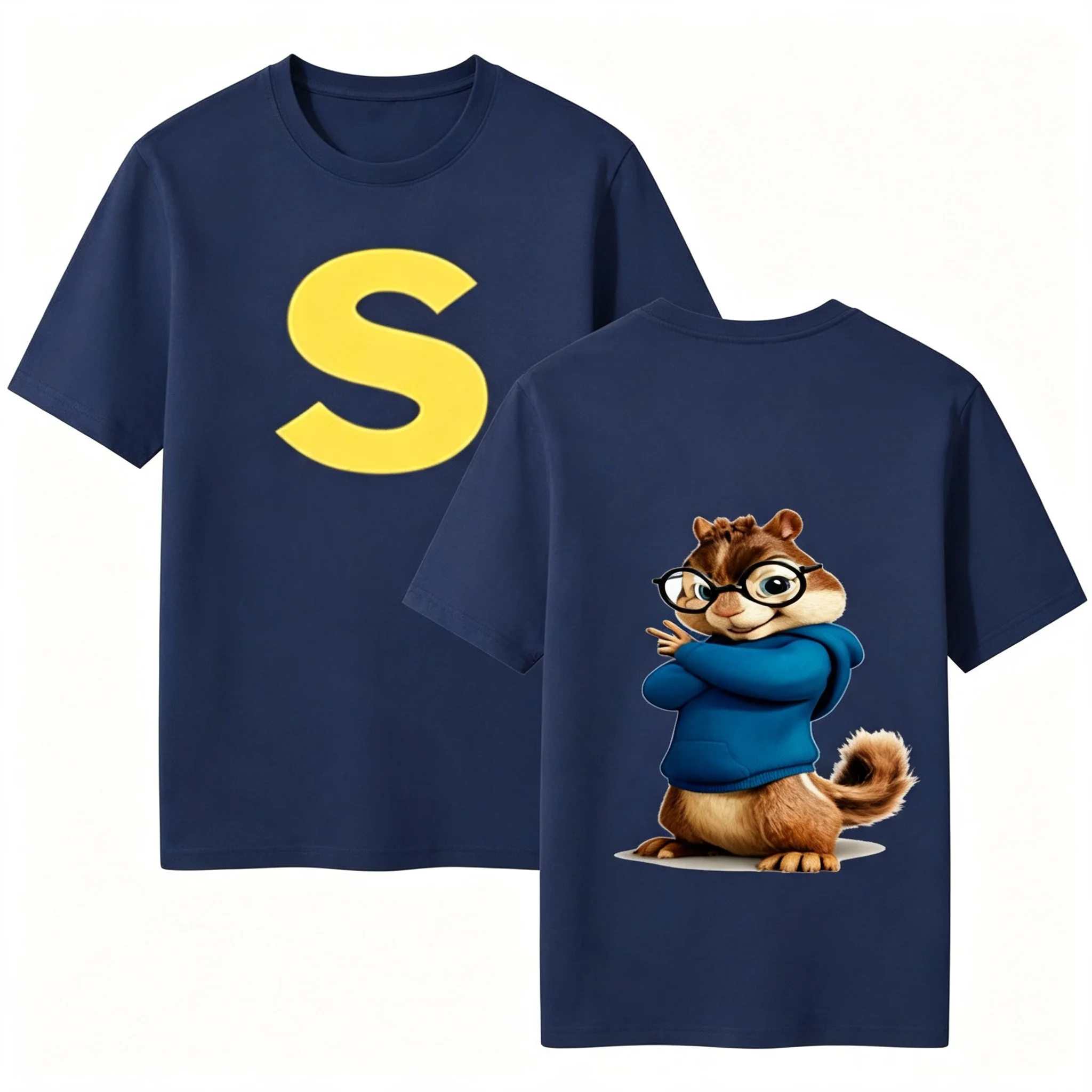 Alvin and his friends: Short-sleeved lady and gentleman fashion T-shirts for 