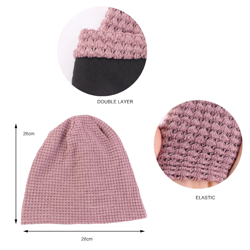 Cotton Slouchy Beanie Hip-Hop Soft Lightweight Running Beanie Adult Dwarf Hat Chemo Cap Men Women Hip-Hop Sleep Cap Stretchy