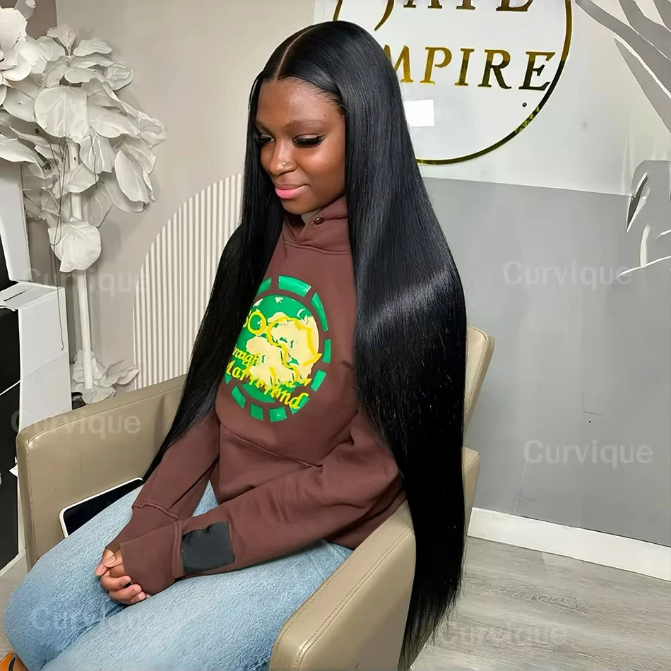 

40 Inch Bone Straight Human Hair Wigs 13x4 HD Lace Front Wigs Human Hair 100% Brazilian Hair For Black Women 220 Density