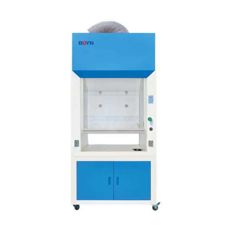 Series Lab Microprocessor Control LED  Air Exhaust Ducted   Cabinet Fume Hood with PP Centrifugal Blower