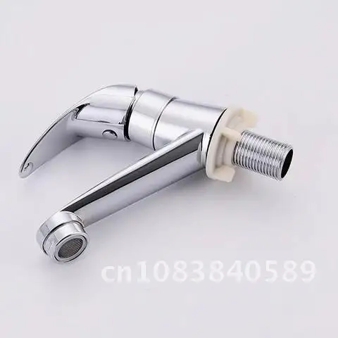 

High Quality Chrome Deck Mount Bathroom Basin Faucets Single Handle Single Hole Bath Tap Cold Water Tap