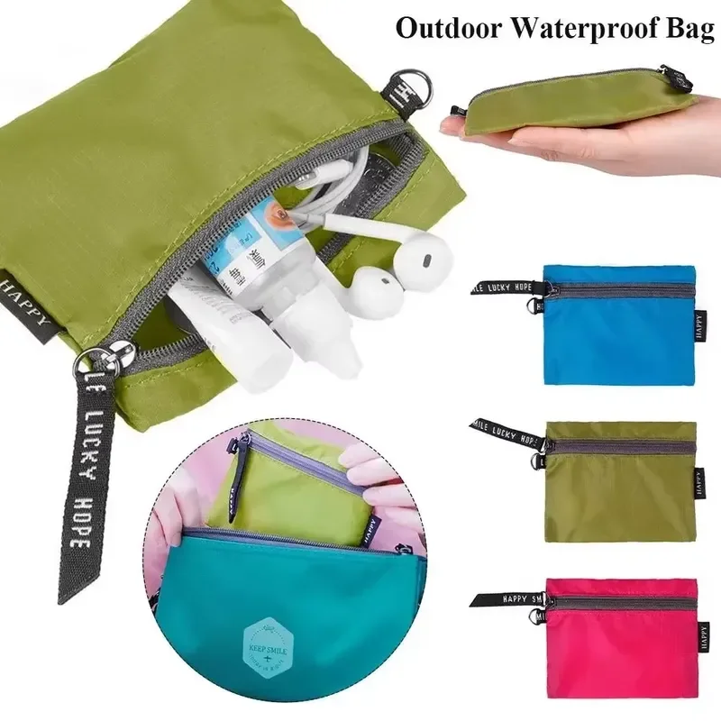 2026 Latest Portable Waterproof Pocket Pouch with Hook Loop for Swimming Outdoor Travel Organizer Rain Cover Backpack