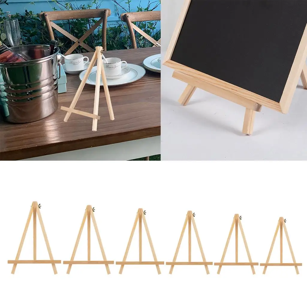 Unpainted Wood Easel Display Stand Wooden Cafe Table Number Easels Picture Photo Holder Stand