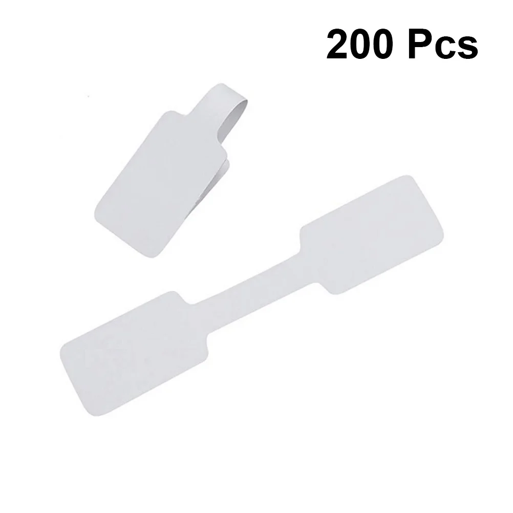 200 قطعة من بطاقات الأسعار لسوار حلقة القلادة سهلة الإزالة ولا توجد بقايا مثالية للمحلات التجارية والمطاعم