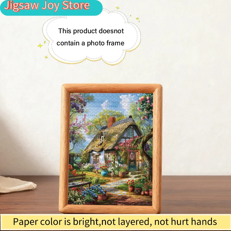 Una scatola di mini puzzle per adulti con un design di una casetta floreale da sogno - Resistente ai graffi, ad alta difficoltà, adatto per