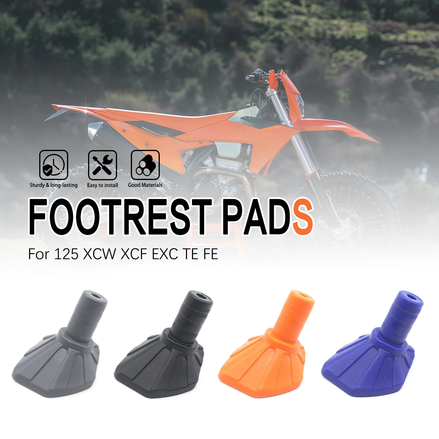 

For XC XCW XCF EXC TE FE TX FX 125-501 ABS Kick Side Stand Base Pad Motorcycle Foot Kickstand Support Parking Plate Fits