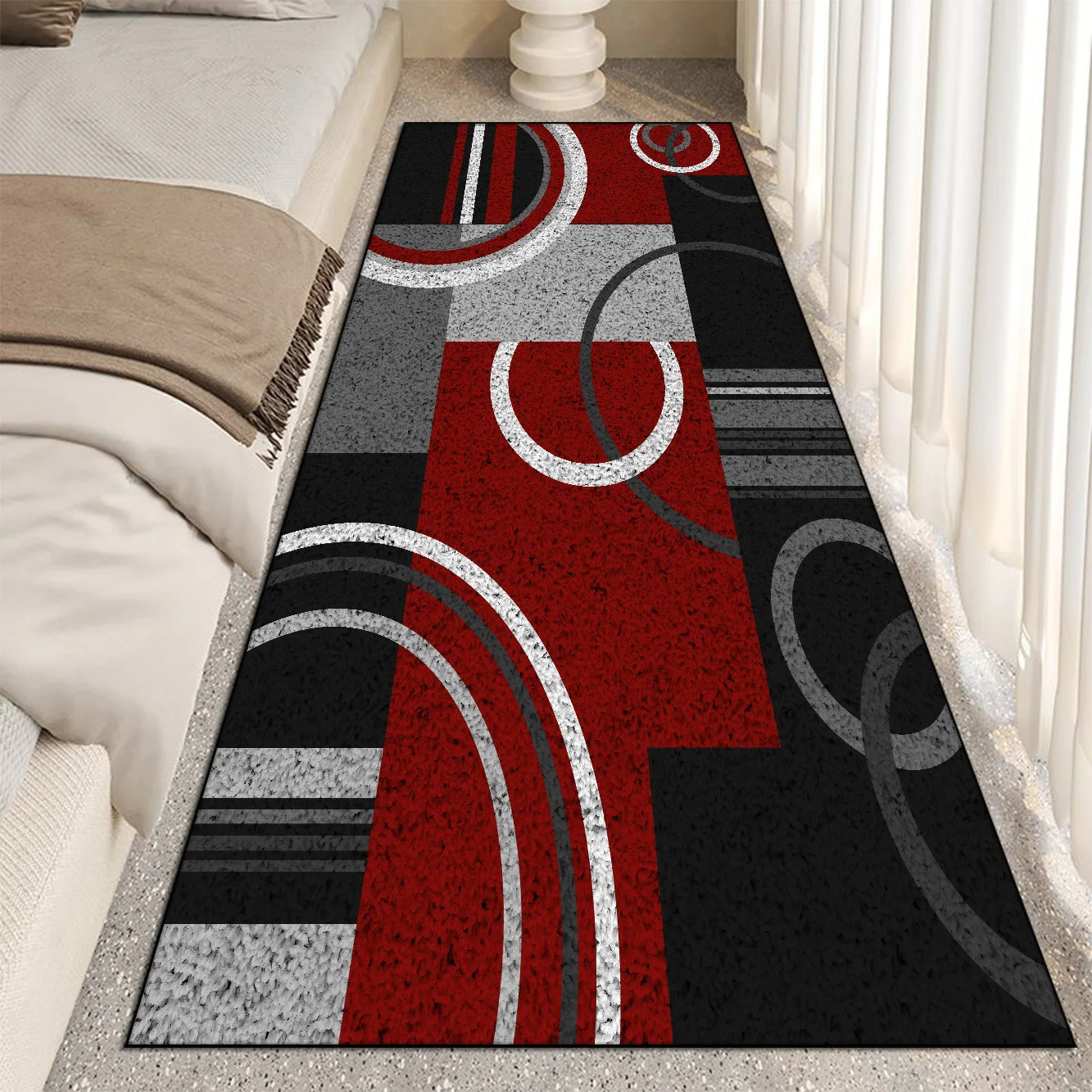 New Light Luxury Bedroom Bedside Carpet Modern Washable Rugs for Living Room Sofa Coffee Tables Mat Antiskid Door Mat Easy Clean