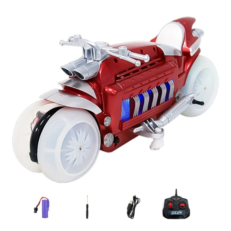 Remote Control Motorcycles 360° Spinning Drift Stunt Motorbike High Speed 2.4Ghz Radio Control Racing- Motorcyle Gift E65D