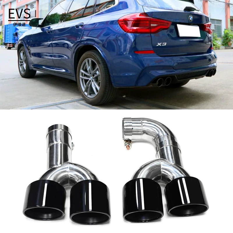 For BMW X3 G01 X4 G02 2022+ Changed X3M X4M Quad Car Exhaust Tip Bumper Exhaust System Nozzle Muffler Tip Tailpipe