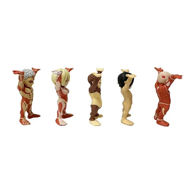 Attack on Titan Eren Yeager Mikasa Ackerman anime figure model creative personalized pen holder desktop ornaments gift wholesale