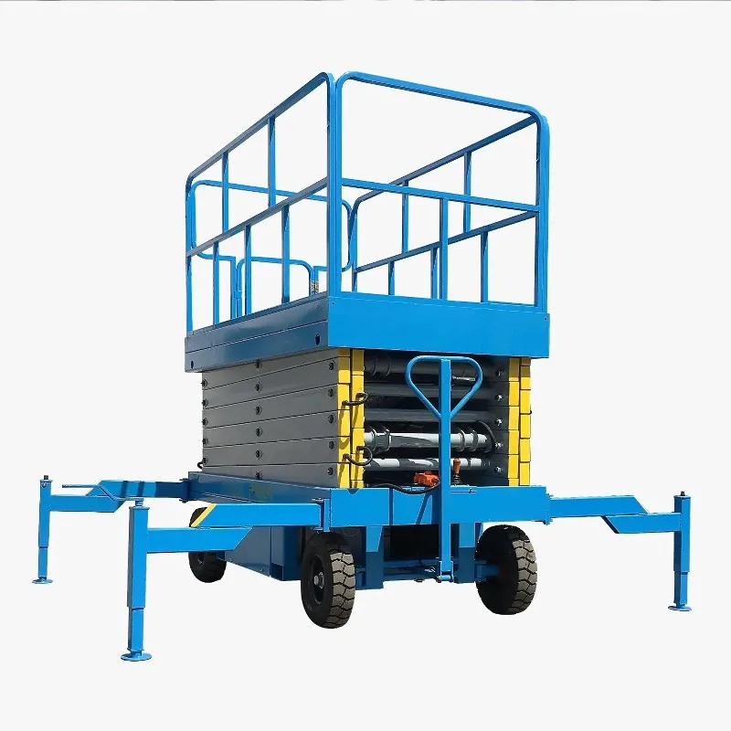 Mobile scissor lift for aerial work Hydraulic tractable scissor lift platform