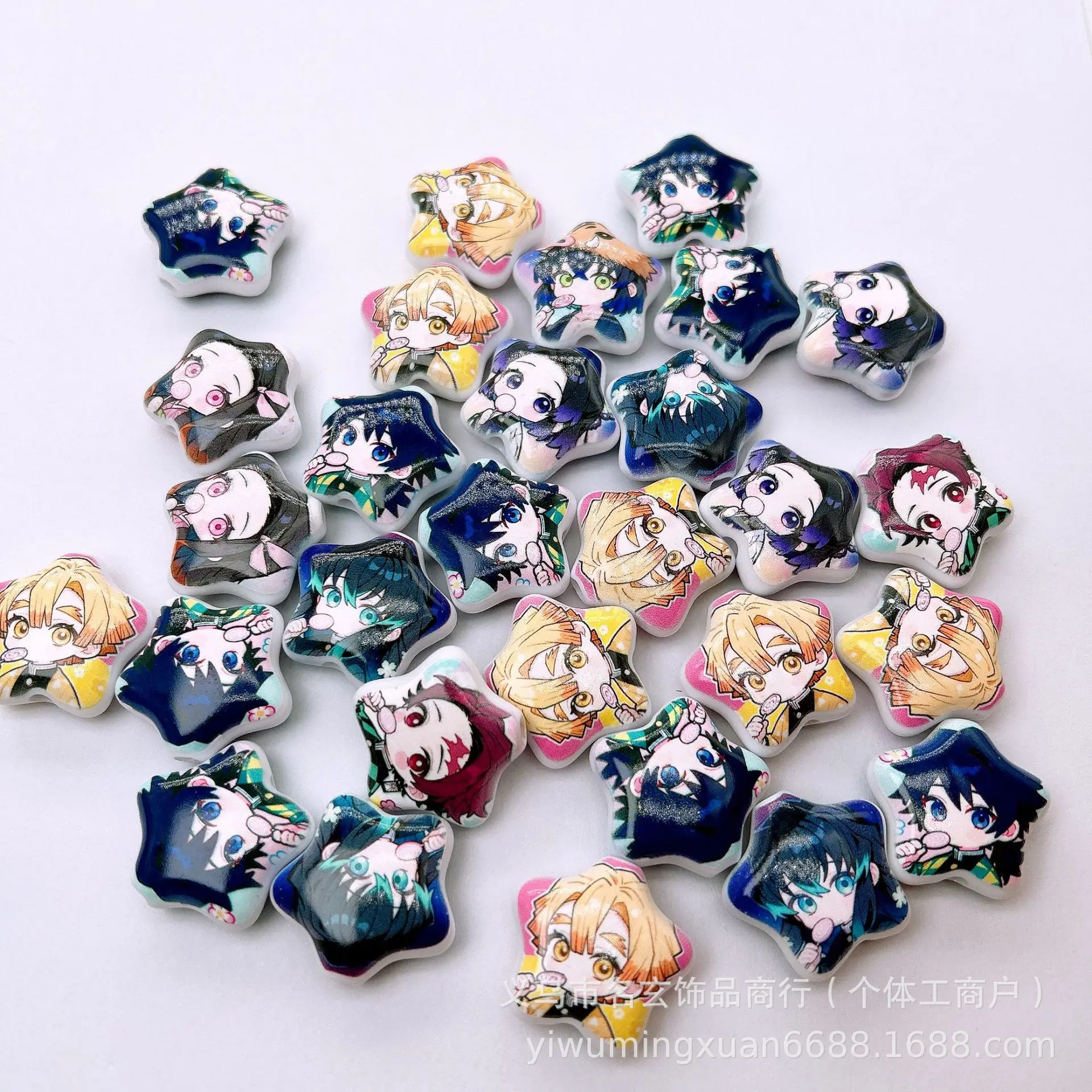 

Периферийная пентаграмма Ghostblade с вертикальным отверстием, аксессуары для разбросанных бусин можно использовать для изготовления ручек, телефонных цепей, брелоков