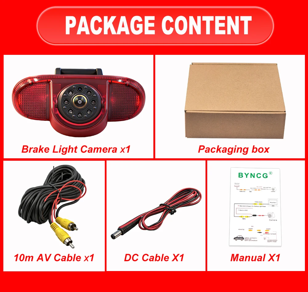 170 ° 1080P für Renault Trafic Opel Combo Primastar X83 Vauxhall Auto-Rückfahrkamera AHD CVBS Rückfahrkamera mit Nachtsicht und Bremslicht-Monitor – Detail 16