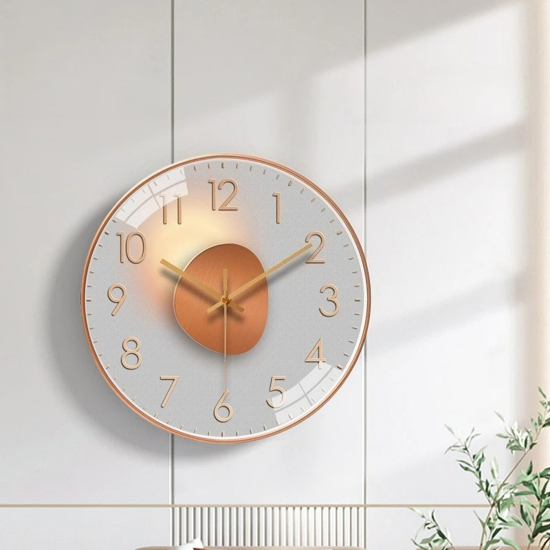 Simple and Silent Wall Clock for Home Fashionable Living Room Watch Art Decoration Wall Hanging Clock