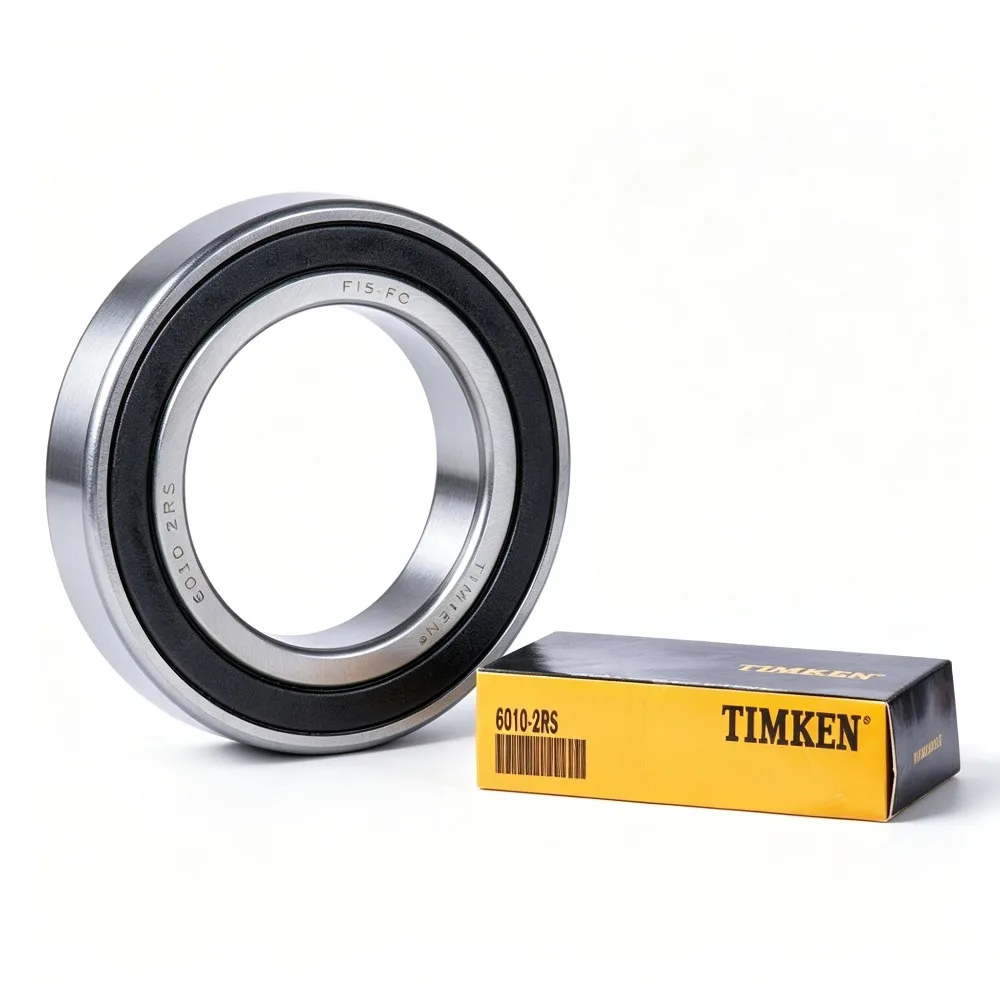 1PCS TIMKEN 6010-2RS Deep Groove Ball Bearing 50x80x16mm Double Rubber Seal Pre-Lubricated Stable Industrial Replacement Bearing