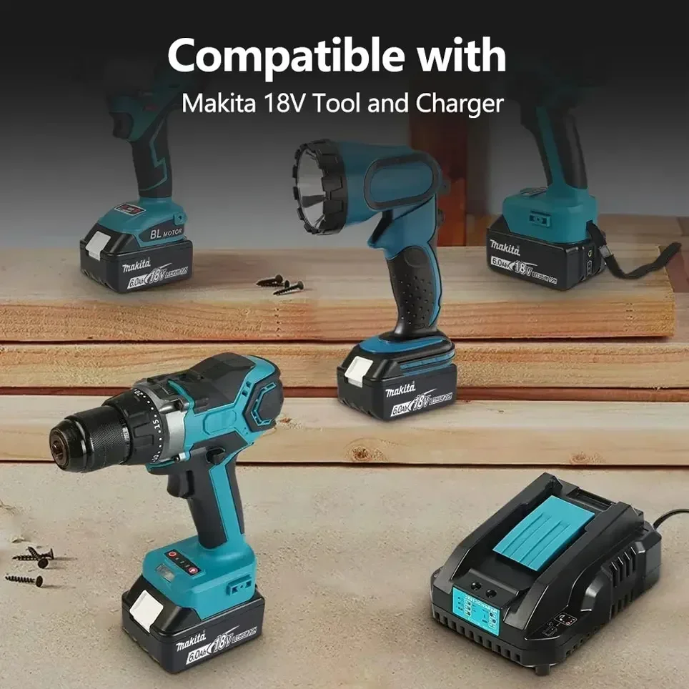 100% Originele Makita 18V 6.0ah Batterij Voor Makita 18V Bl1830b Bl1860b Bl1860 Bl1840 Bl1850 Bl1815 Vervangende Lithiumbatterij