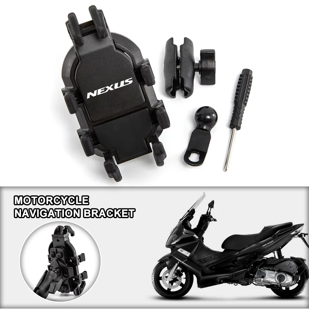 Rearview Mirror Motorcycle Phone Mount Anti-Shake Rotation Holder For Nexus 500 Runner 50 125 200 Gilera GP800 Fuoco Nexus 500