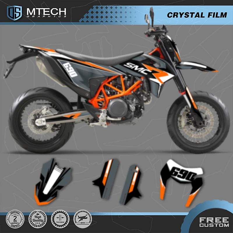 

DSMTECH Custom Motorcycle Graphics For KTM 2019 2021 2022 SMC-R 690 19-21 SMC-R Enduro Decals Stickers Kits 003