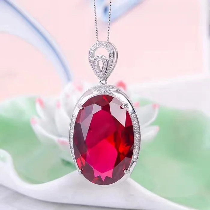 s925-silver-pendant-holder-large-fashionable-women's-style-amber-jade-honeycomb-crystal-embedding-empty-mount