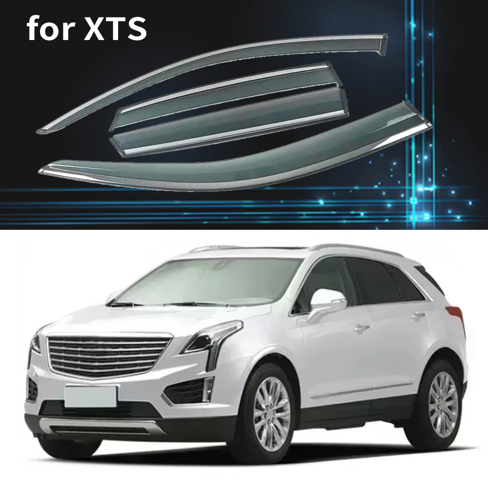 

Хромированные полоски, защита от дождя для CADILLAC XTS 2011-2019, оконный козырек, ветровые дефлекторы, дверной козырек, вентиляционные шторы, вентиляционный козырек