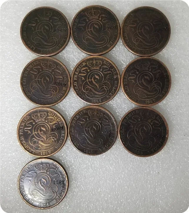 1832-1856 BELGIUM 10 CENTIMES COINS COPY Challenge Pocket Coins Christmas Gifts