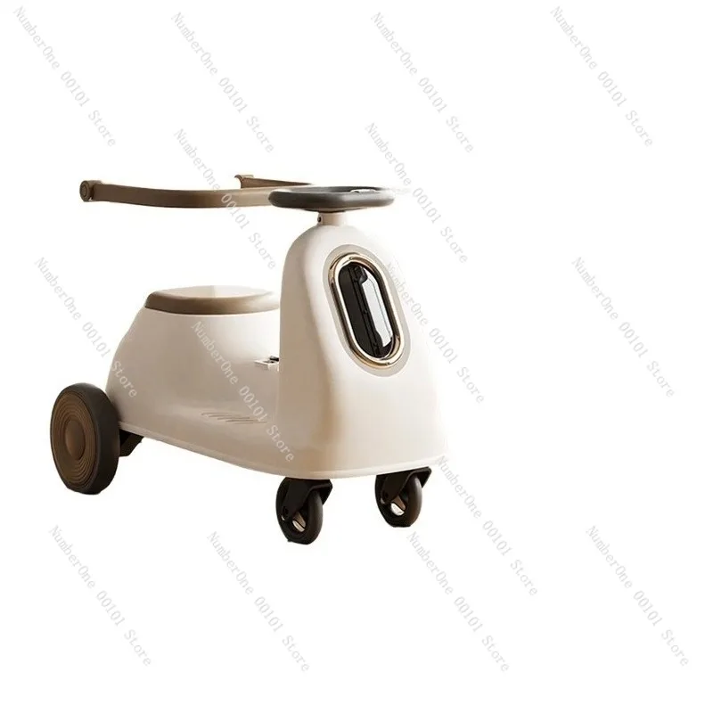 ABS Plastic Rechargeable Kids Electric Ride On Motorcycle Stroller 4 Wheel Rocking Baby Push Car Toy Wholesale Child Walking