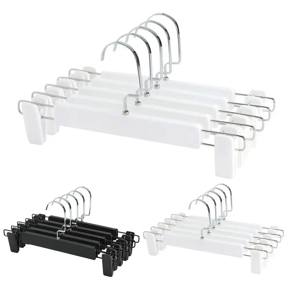 Pants Rack Strong Windproof Telescopic Pants Clip Space-Saving Wardrobe Hanger Organizer for Home Bedroom