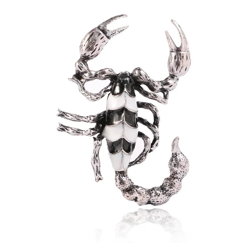 Halloween Cross Border Jewelry in Europe and America New Dropping Oil Scorpion Retro Alloy Breastpin  Brooch  Brooches for Women