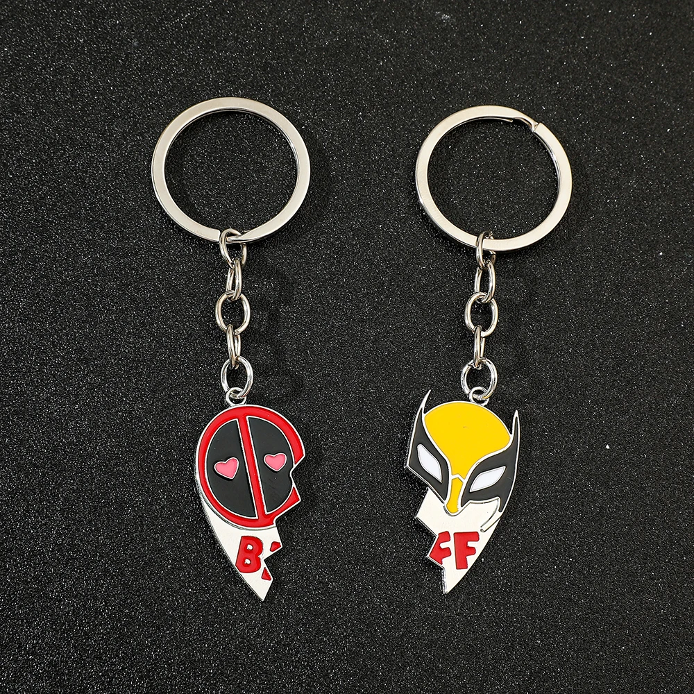 Disney New Fashion Deadpool and Wolverine Keychain Handmade Travel Pendant Accessories Popular Movies Cosplay Pendant Keychain