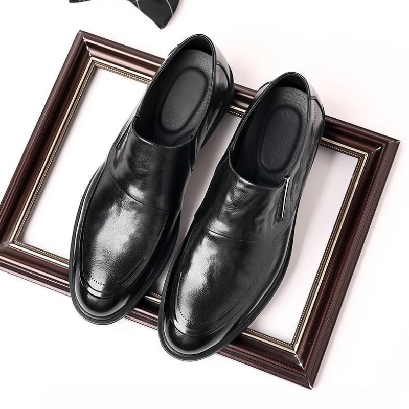 Sepatu Bisnis Formal Kulit Pria Merek Mewah Sepatu Flat Kerja Kantor Pria Sepatu Oxford Bernapas Sepatu Pesta Pernikahan Ulang Tahun
