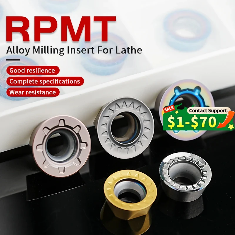 Indexable Carbide Inserts RPMT RPMW Turning Inserts RPGT Milling Inserts 0702 08T2 1003 1204 1605 CNC Lathe Milling Machine Tool
