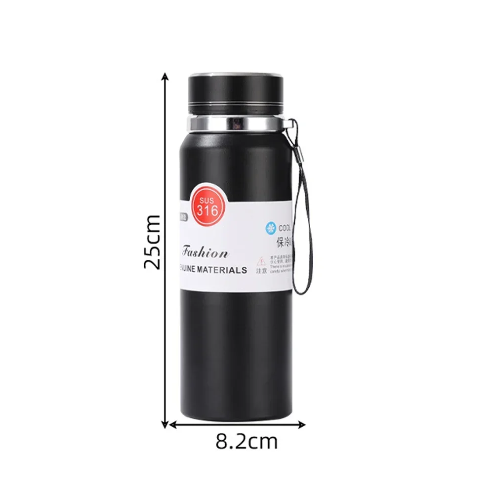 800ml 컵 열 진공 플라스크 스테인레스 스틸 보온병 병 이중 벽 텀블러 스포츠 커피 머그잔 누출 방지 등온선 Drinkware