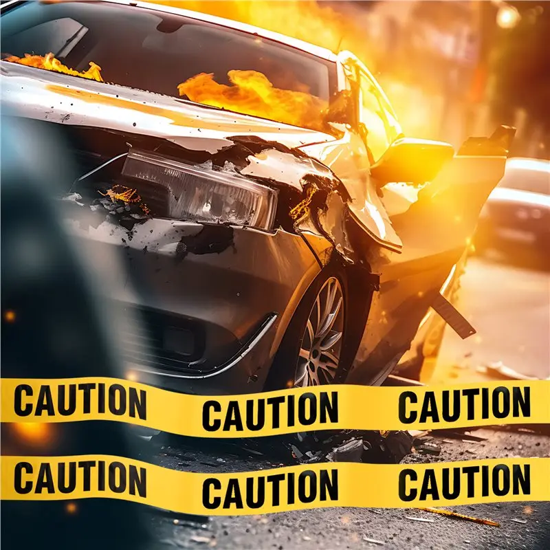 Aug. Premium Yellow Caution Tape Width 7.5Cm X 300, Bright Yellow W/Bold Black Text, For Maximum Readability, Strongest Tape