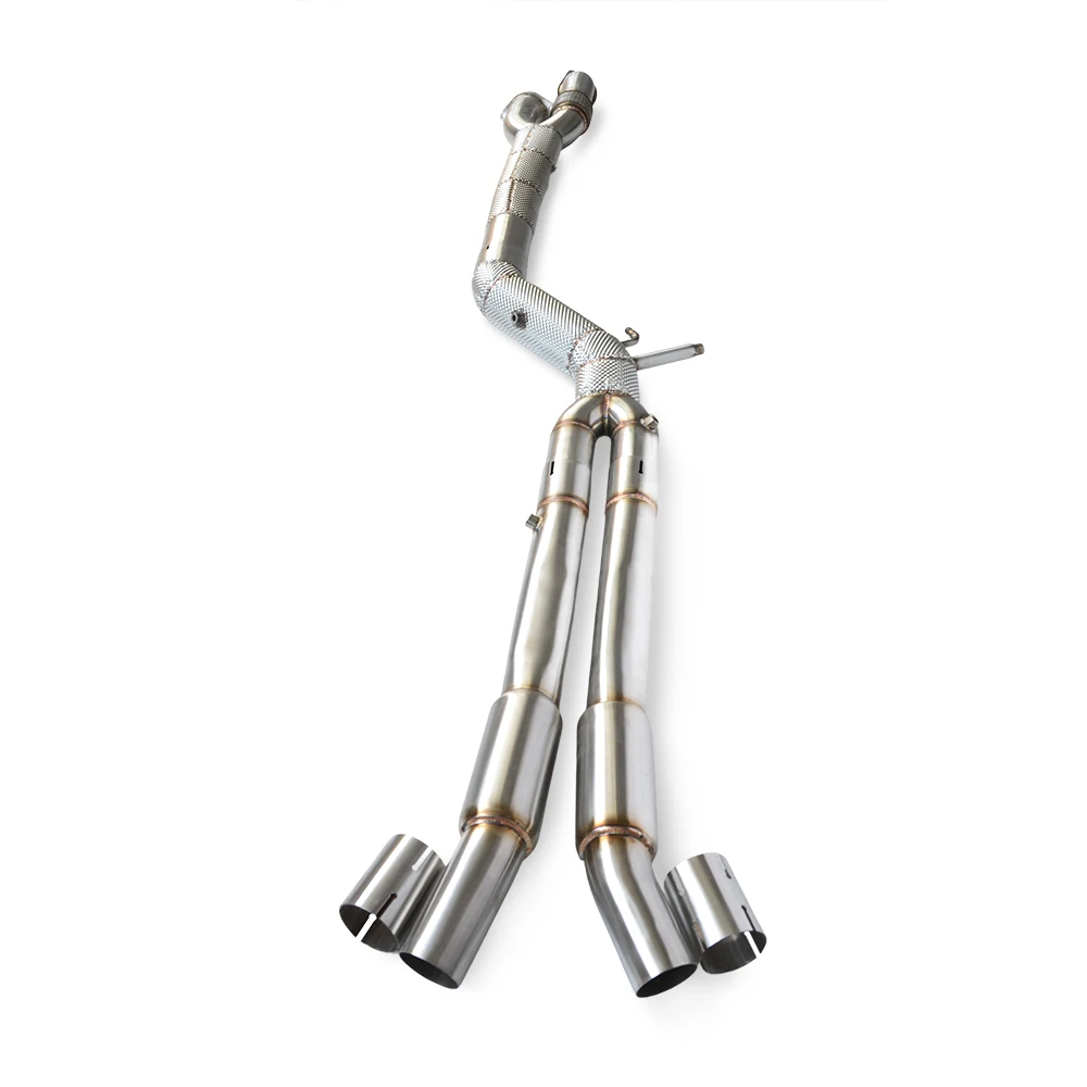 For BMW M3/M4 G80/G82 3.0 2019-2023 High performance stainless steel exhaust resonator equal length medium pipe exhaust muffler