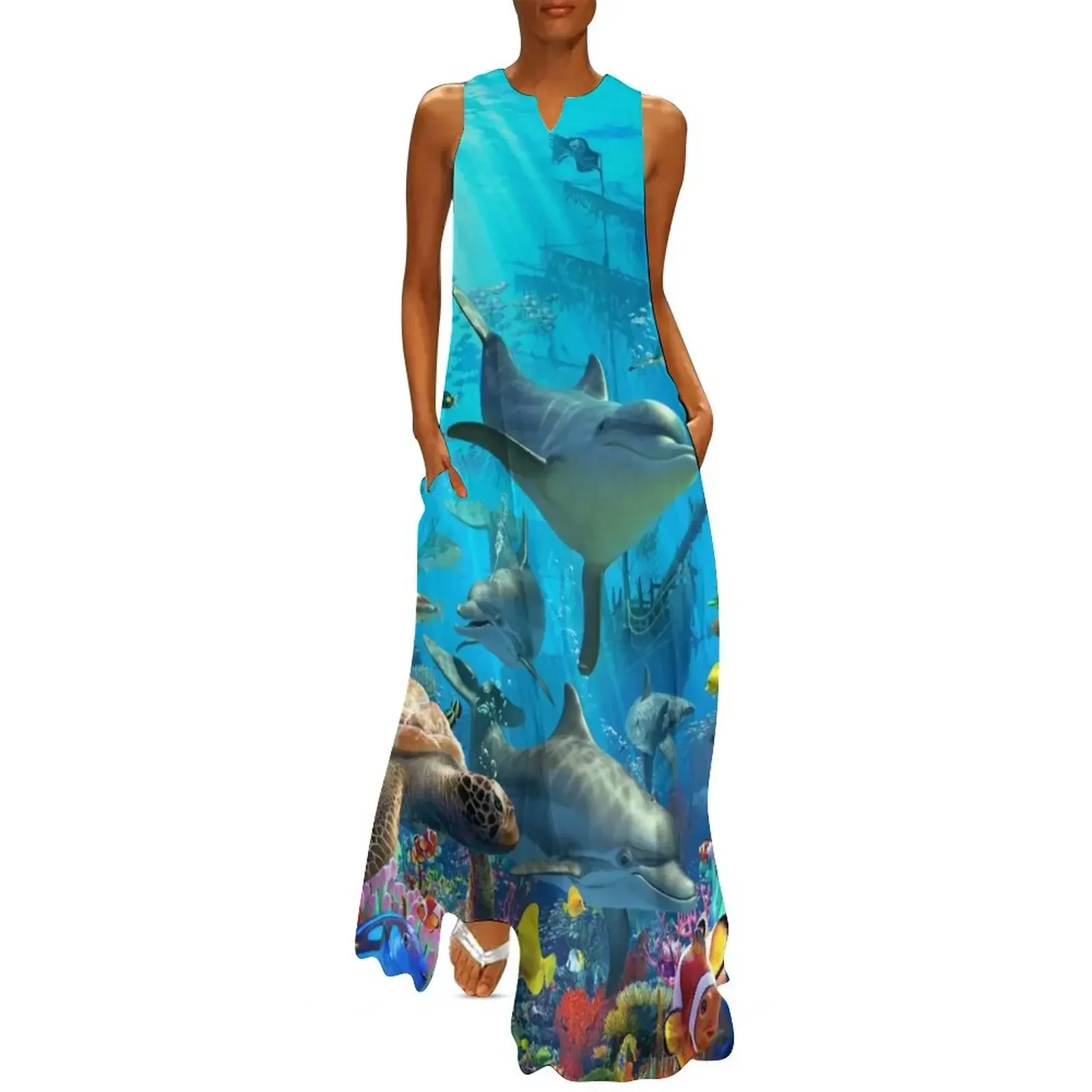 

Dolphin Playground Long Dress Dress vintage Elegant gowns summer dress women 2025