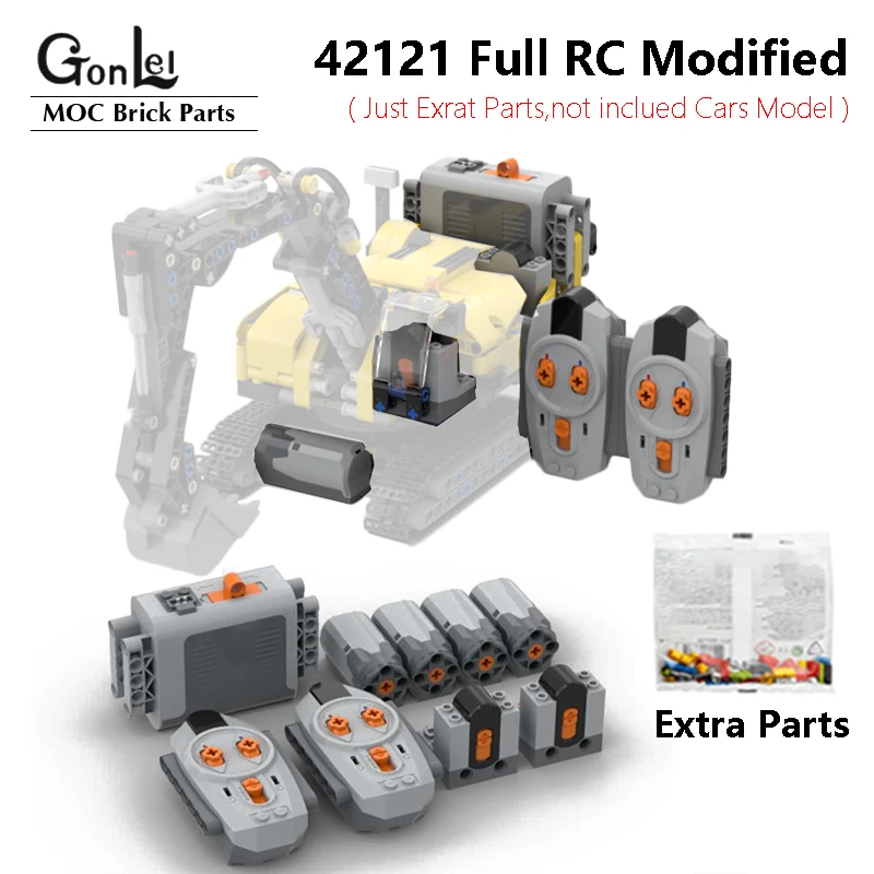 

Technical Power Functions RC Motorized Modification Parts for 42121 Heavy-Duty Excavator MOC Builidng Blocks Model Bricks Toys