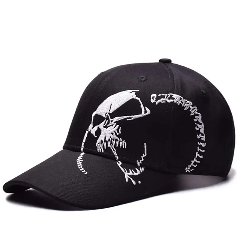 Personalized Skull Embroidered Fashion Baseball Cap Women Men Outdoor Sports Cap Adjustable Casual Sun Hat High Quality