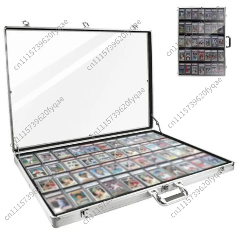 Portable Silver Aluminum Tool Case, Storage Box for Cards, Outdoor Street Vendor Carry Box