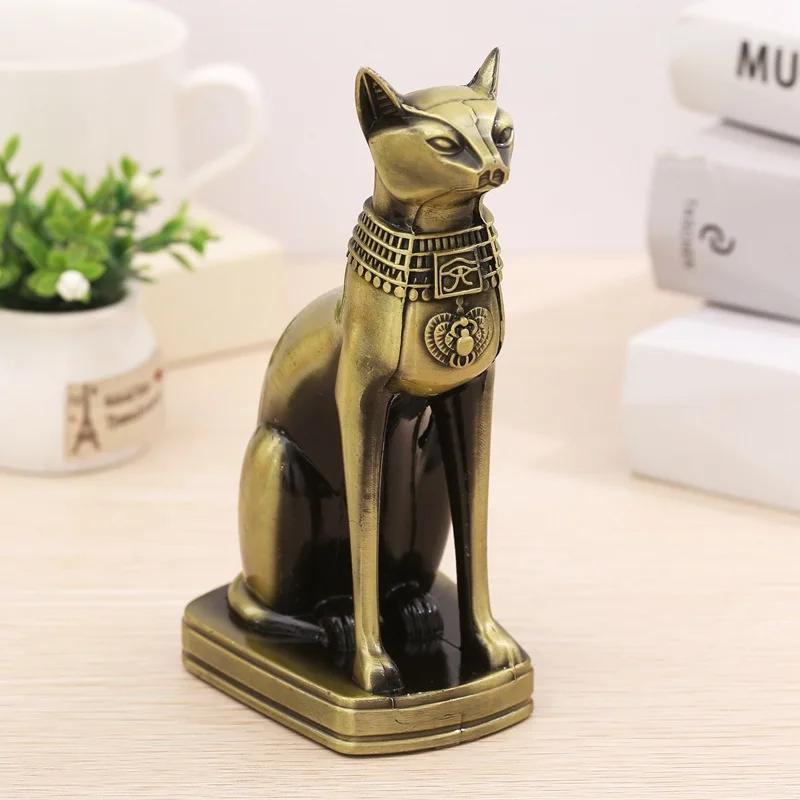 Creative Metal Egyptian Cat Statue Home Decoration Crafts Decorations