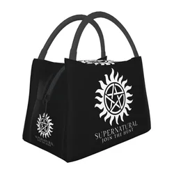 Custom Supernatural Anti Possession Symbol Lunch Bag Women Warm Cooler Insulated Lunch Boxes for Picnic Camping Work Travel