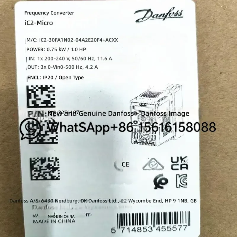 Inverter Drive IC2-30FA1N02-04A2E20F4 ACXX 132L6107 0.75KW 220V VFD Variable Frequency Converter Motor Speed Controller