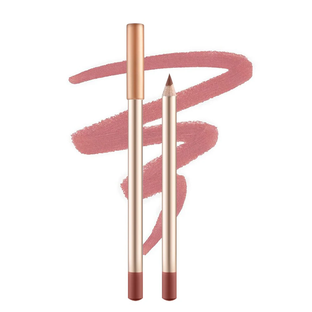 12-kleuren houten lipliner private label pigment langdurig waterdicht non-stick aangepast logo make-up groothandel dierproefvrij