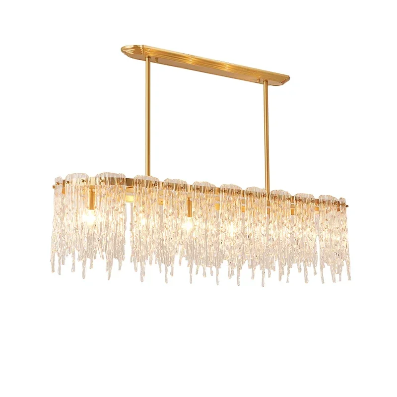 Club bar decorative chandelier Pendant Lights glass chandelier personality creative long-shaped restaurant exhibition hall
