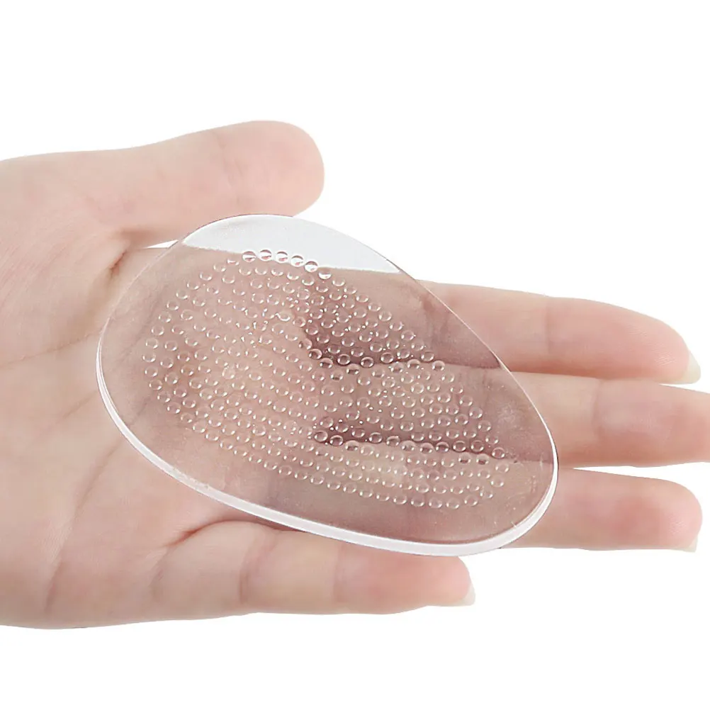 

3 Pairs Transparent Massage Insoles Adhesive Heel Pads Comfortable Gel Cushions Shock Absorbing Non Slip Metatarsal Supports