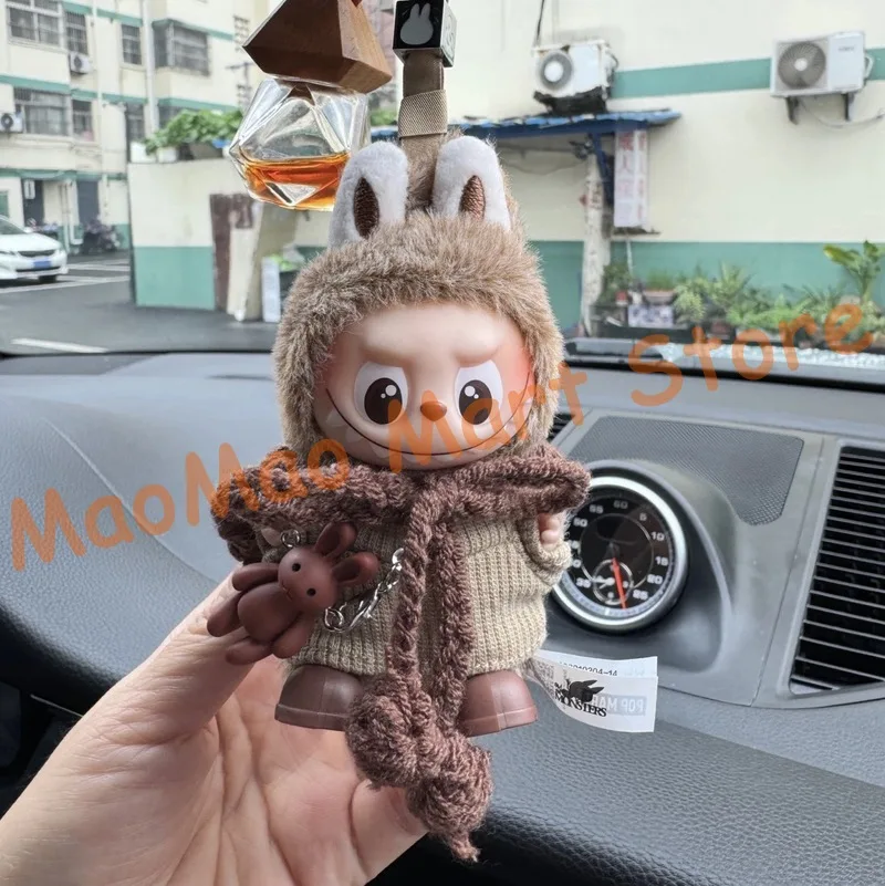 الملابس ل 4.0Labubu لطيف القط مخلب محبوك ملابس دمى مجموعة 10 سنتيمتر استبدال الزي مع محبوك قبعة سترة كومبو الرمز السري