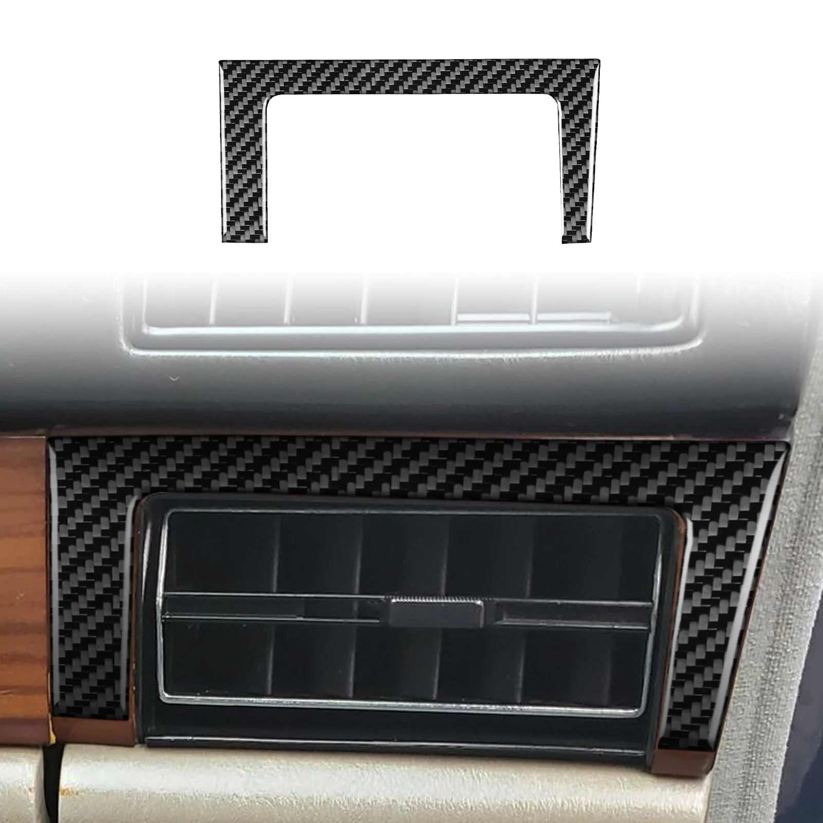 For Mercedes Benz S Class W126 1980-1991 Carbon Fiber Passenger Air Vent Frame Car Interior Accessorie Modification Trim Sticker