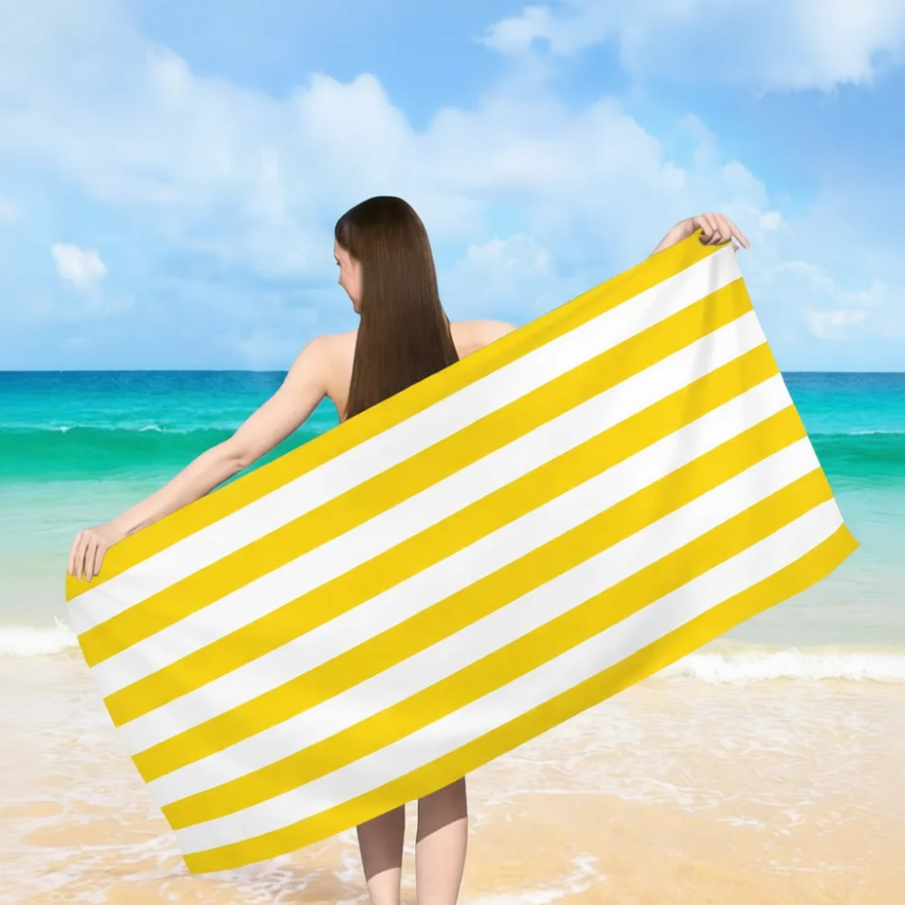 Soft Printed Microfiber Beach Towel Highly Absorbent Quick Dry Shower Bath Sheet Blanket For Outdoor Swimming Pool Holiday Use