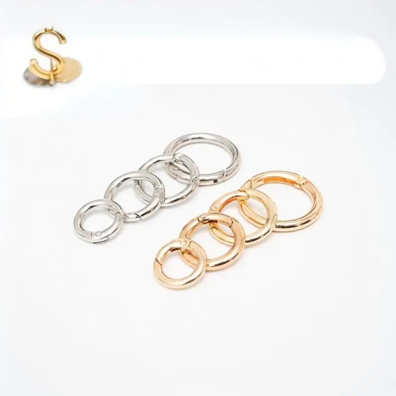 10Pcs 20/24/26/30MM Metal Spring Buckles Carabiner Hooks Handbag Clasp Zinc Alloy Keyring Snap Gate O Ring Camping Clasp