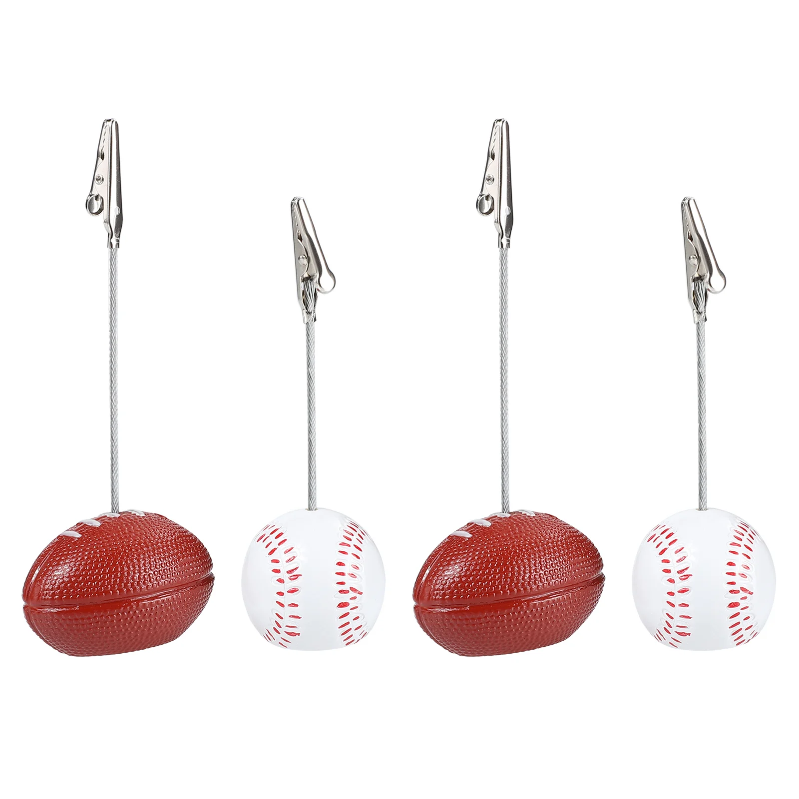 

4 Pcs Tabletop Pictures Stand Photo Folder Desk Adornments The Sign Memo Holders Base Clips
